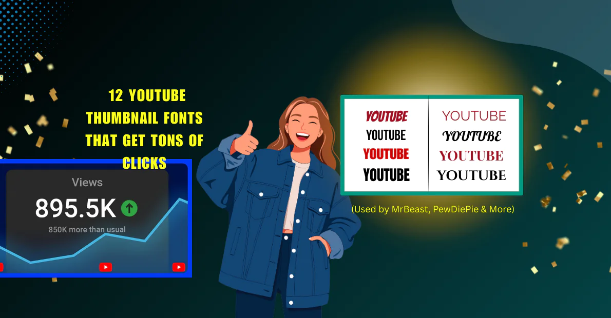 Top 20 Best Free Fonts For Design Youtube Thumbnails Best Fonts For